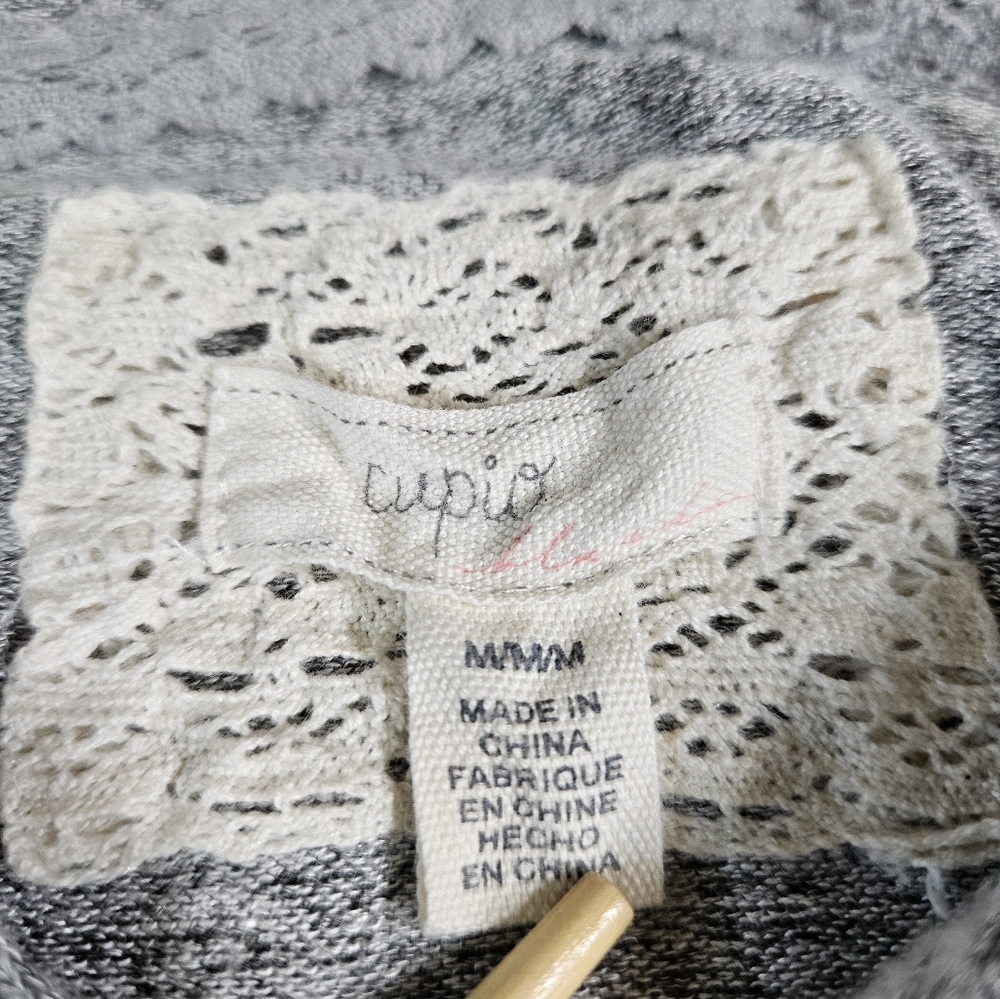 Cupio Long Hooded Cardigan, Heather Grey, Medium - Picture 8 of 13